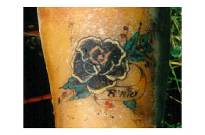 The woman with the flower tattoo. Operation Identify Me. Photo: Interpol