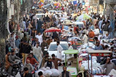 A busy market around the Islamic holiday of Eid Al Fitr in Quetta, the largest city in Balochistan. EPA