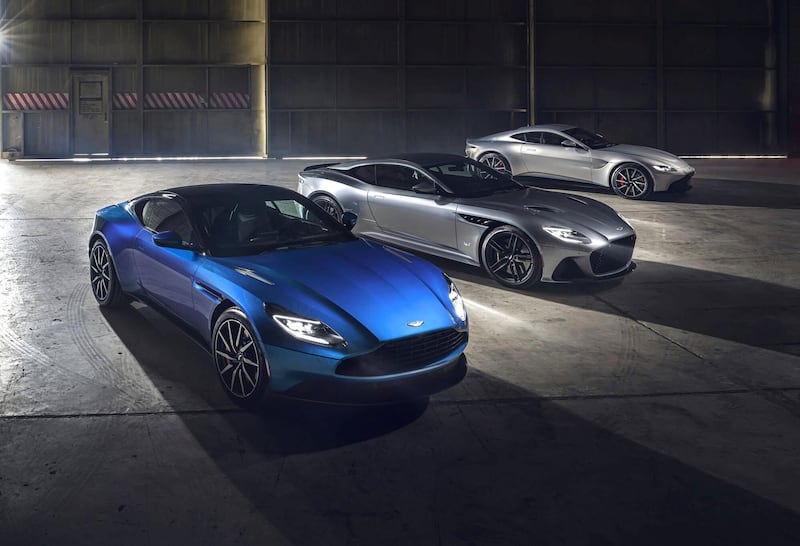 The Aston MartinDB11, DBS and Vantage range 