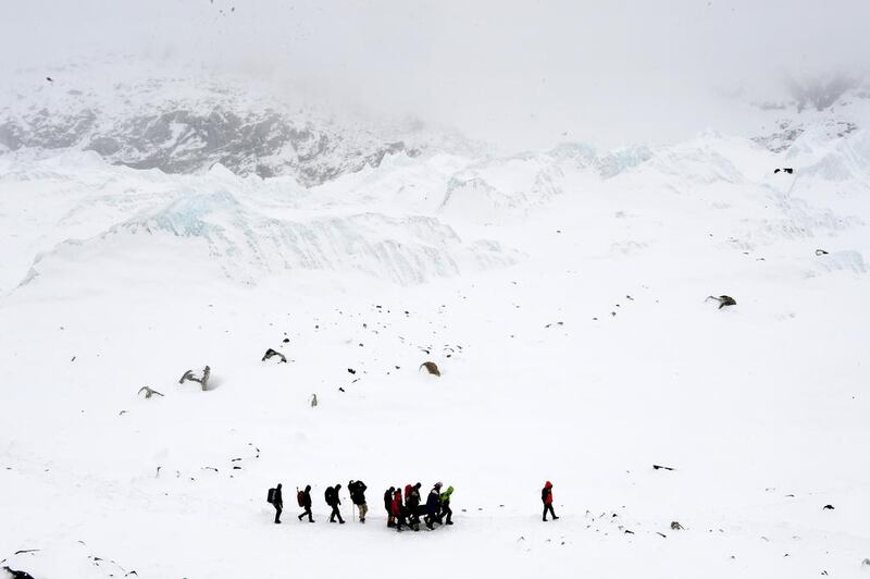 Ropes, ice screws and snow pickets were being flown to a large number of climbers trapped above the treacherous Khumbu icefall which was the scene of last year’s disaster, said Alex Gavan, a Romanian climber on Twitter.