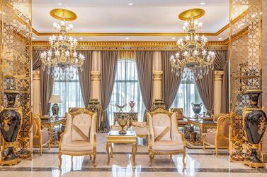 There's an element of symmetry in the lounge. Courtesy LuxuryProperty.com