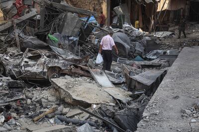 Destruction following Israeli air strikes in Shujaiyya district east of Gaza city. Bloomberg