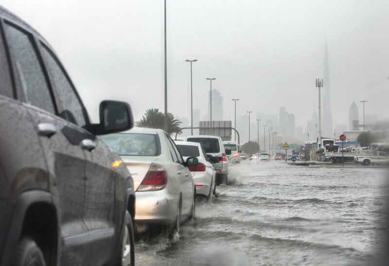 Dubai, United Arab Emirates - Floods at Al Quoz Industrial Area, Dubai.  Leslie Pableo