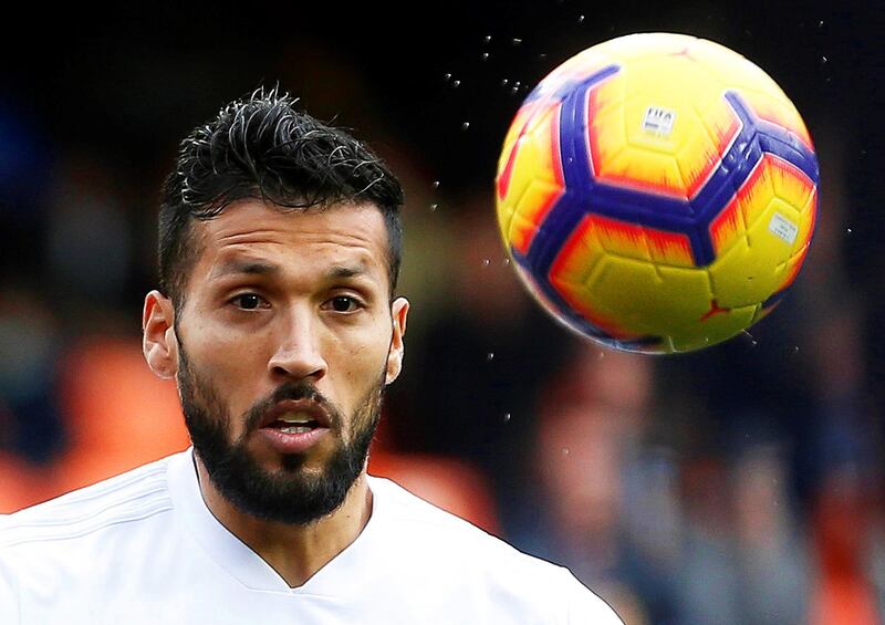 Valencia's Ezequiel Garay was the first La Liga player to test positive on March 15. "I tested positive for coronavirus, I feel very well and now all that's left is to do what the health authorities say, which is to isolate myself," he said on Instagram. All football is suspended in Spain.  EPA