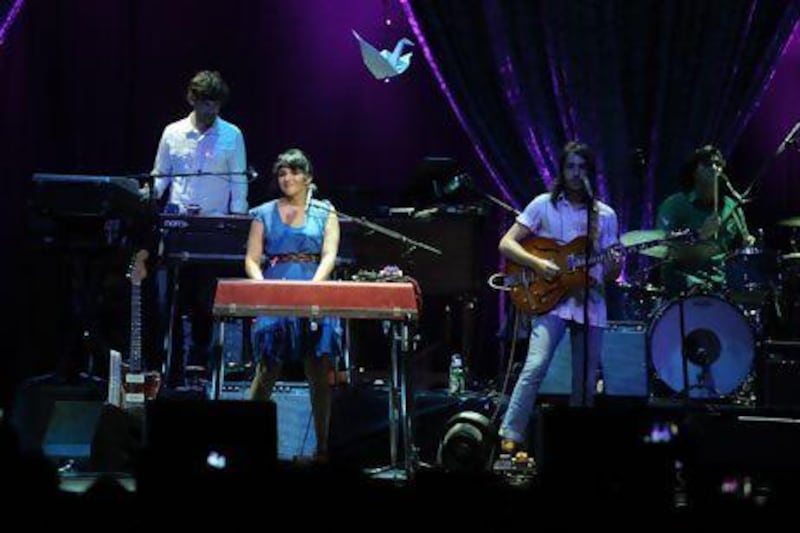 Norah Jones performs during a tour in India to raise awareness and funds for breast cancer. AFP
