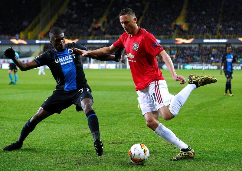 Manchester United's Nemanja Matic during the match against Club Brugge. Reuters