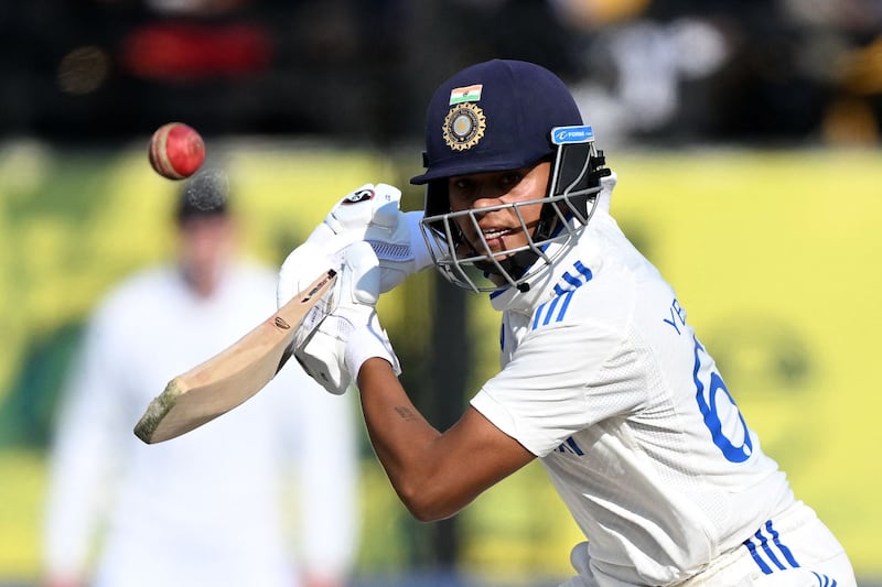 India opener Yashasvi Jaiswal scored 57 off 58 balls including five fours and three sixes. AFP