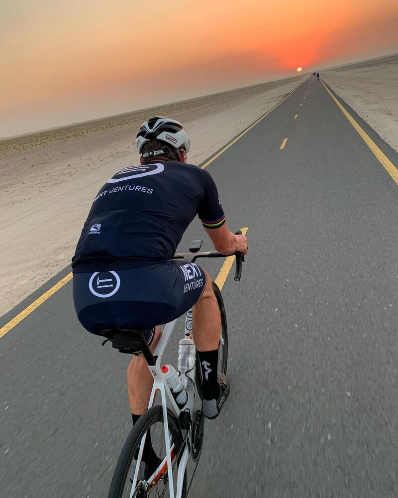 US cyclist Lance Armstrong marvelled at the 180 kilometre cycling track he got all to himself while enjoying the sunrise in Dubai. Instagram @lancearmstrong