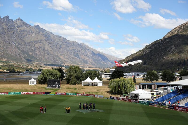 QUEENSTOWN, NEW ZEALAND - JANUARY 20: A general view as seen during the ICC U19 Cricket World Cup match between England and Canada at John Davies Oval on January 20, 2018 in Queenstown, New Zealand. (Photo by Dianne Manson-ICC/ICC via Getty Images)