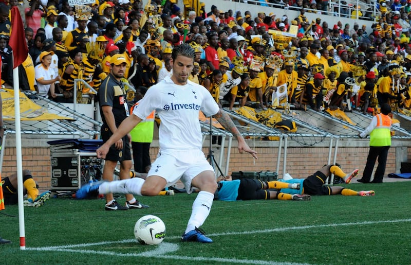 POLOKWANE, SOUTH AFRICA - JULY 16:  David Bentley of Tottenham during the 2011 Vodacom Challenge match between Kaizer Chiefs and Tottenham Hotspur at Peter Mokaba Stadium on July 16, 2011 in Polokwane, South Africa.  (Photo by Lefty Shivmabu/Gallo Images/Getty Images)