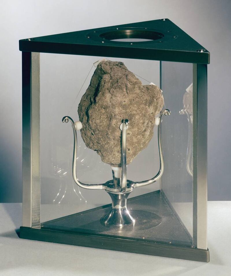 In 1970, the US displayed a 3.2 billion-year-old Moon rock brought back from the Apollo 12 mission at the Osaka Expo. Courtesy: Nasa