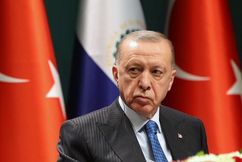 Turkish President Recep Tayyip Erdogan said the symptoms he and his wife were suffering were not severe. Photo: AFP
