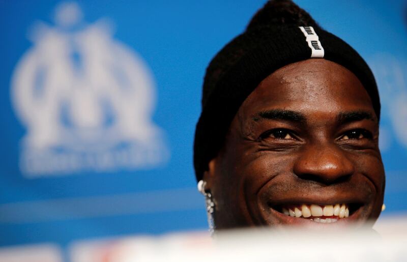 Olympique Marseille's newly-signed player Mario Balotelli attends a news conference in Marseille, France, January 23, 2019. REUTERS/Jean-Paul Pelissier