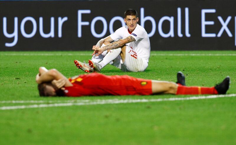 Switzerland's Steven Zuber after the match. Reuters