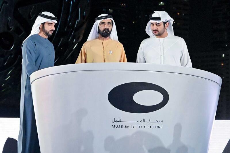 Sheikh Mohammed bin Rashid officially opens Museum of the Future. Photo: Government of Dubai Media Office