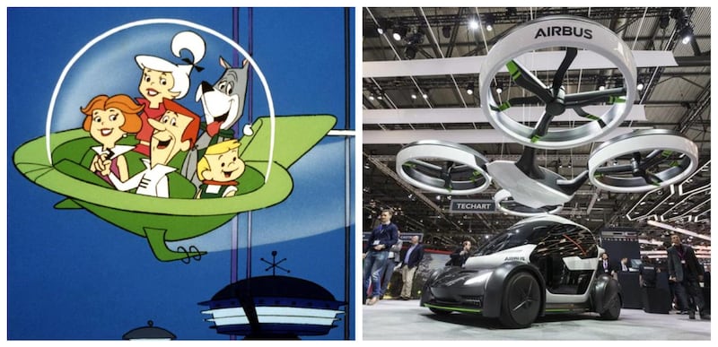 Flying car: The Jetsons had their flying saucer, and Toyota, Uber, Airbus and Boeing are all working on their versions of flying cars. AP, Hanna-Barbera Productions