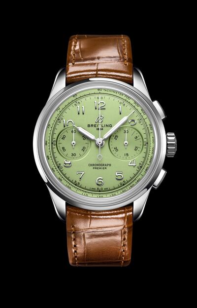 Breitling Premier Heritage green dial. Courtesy Breitling