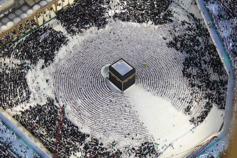Muslim worshippers surround the Kaaba in Saudi Arabia's holy city of Mecca. AFP