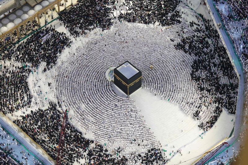 Worshippers around the Kaaba during Ramadan as captured from the Clock Towers complex in Makkah. All photos: AFP