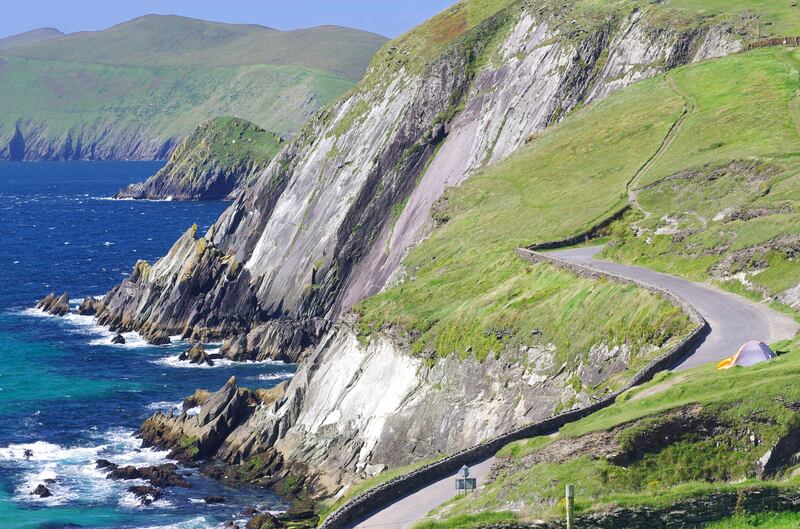 Camping with a view on Great Blasket Island.