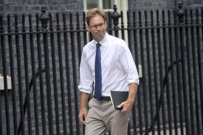 LONDON, ENGLAND - AUGUST 28: Conservative politician Tobias Ellwood arrives at Downing Street on August 28, 2019 in London, United Kingdom. British Prime Minister Boris Johnson has written to Cabinet colleagues telling them that his government has requested the Queen suspend parliament for longer than the usual conference season. Parliament will return for a new session with a Queen's Speech on 14 October 2019. Some Remain supporting MPs believe this move to be a ploy to hinder legislation preventing a No Deal Brexit. (Photo by Peter Summers/Getty Images)