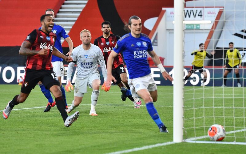 Caglar Soyuncu - 5: Like Evans hardly broke sweat in the opening period but lost his head in the second and was sent off for kicking out at Wilson after Solanke gave Bournemouth the lead. Reuters