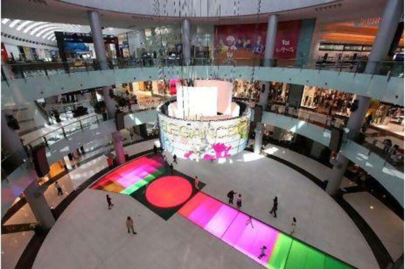 DUBAI, UNITED ARAB EMIRATES - Sep 22: Various stores at Dubai Mall in Dubai. (Pawan Singh / The National) For Stock