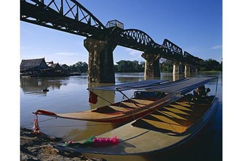 Thousands of Allied soldiers were forced into labour by the Japanese army in Kanchanaburi, as portrayed in the film, The Bridge on the River Kwai.