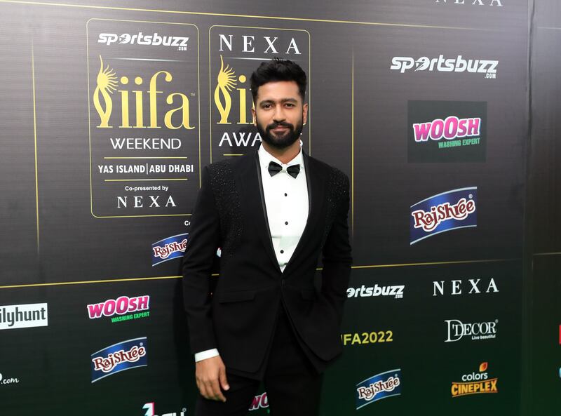 Vicky Kaushal in traditional black tie. Chris Whiteoak / The National