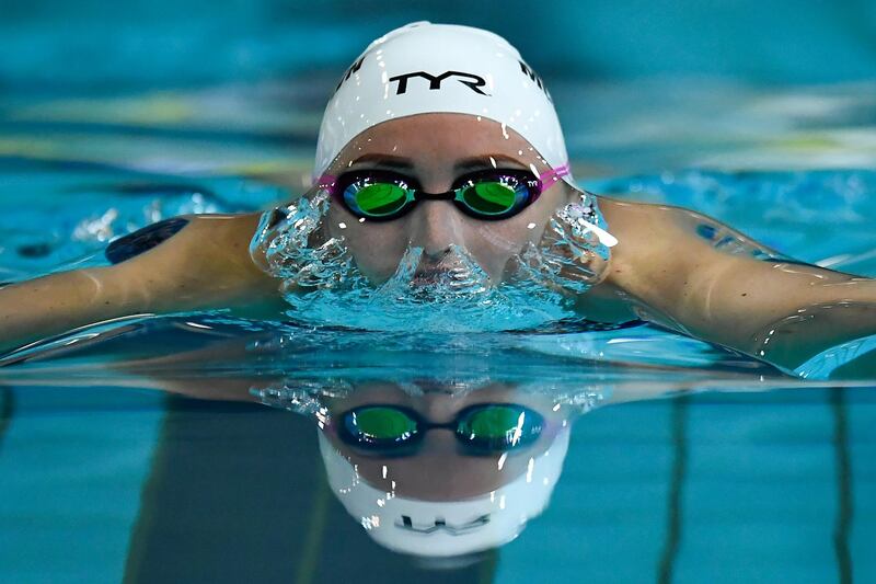 Taylor McKeown competes in the 100m breaststroke during Day 3 of the Australian Short Course Swimming Championships at Brisbane Aquatic Centre on Saturday, November 28. Getty