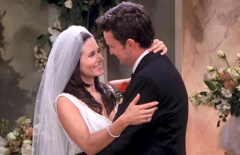 'The One With Monica and Chandler's Wedding Part 2' (s7, e24): There's a lot to love in this episode, from the Bing-Geller union, to Chandler hitting the dancefloor in slippery shoes (there goes all those wasted dance lessons). The most tear-jerking moment, perhaps, comes when Rachel gives away to the viewers that she's expecting a baby – but the "with who" quandary becomes a puzzle for the gang to figure out in season eight. It was a twist that few saw coming, after a trail was laid suggesting it was Monica who was in the family way. Courtesy Netflix
