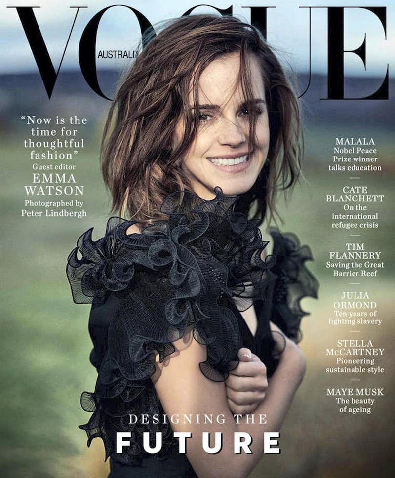 As guest editor for the April 2018 issue of Vogue Australia, Emma Watson also appeared on the cover, shot by Lindbergh