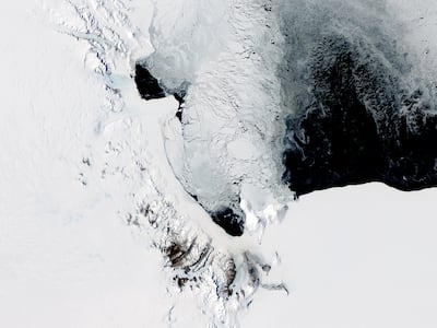 A polynya off the coast of Antarctica, near Ross Island and McMurdo Station. AFP