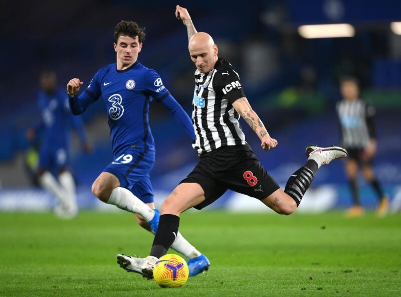 Jonjo Shelvey - 5: Lovely ball down left to Lewis 20 minutes in but that was about it in the first half spending most of the time chasing Chelsea shadows. Ambitious free kick from more than 25 metres out easily saved by Kepa just after break. AP
