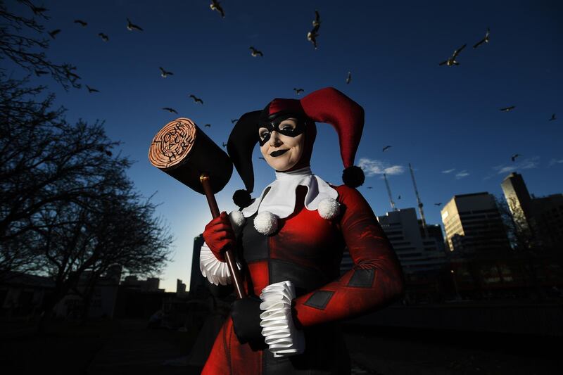 A cosplayer dresses up as Harley Quinn, a character that first appeared in 'Batman: The Animated Series' in 1992.  EPA