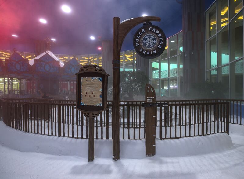 The park has 20 rides and attractions, including Polar Express Train, Crystal Carousel and Flight of the Snowy Owl