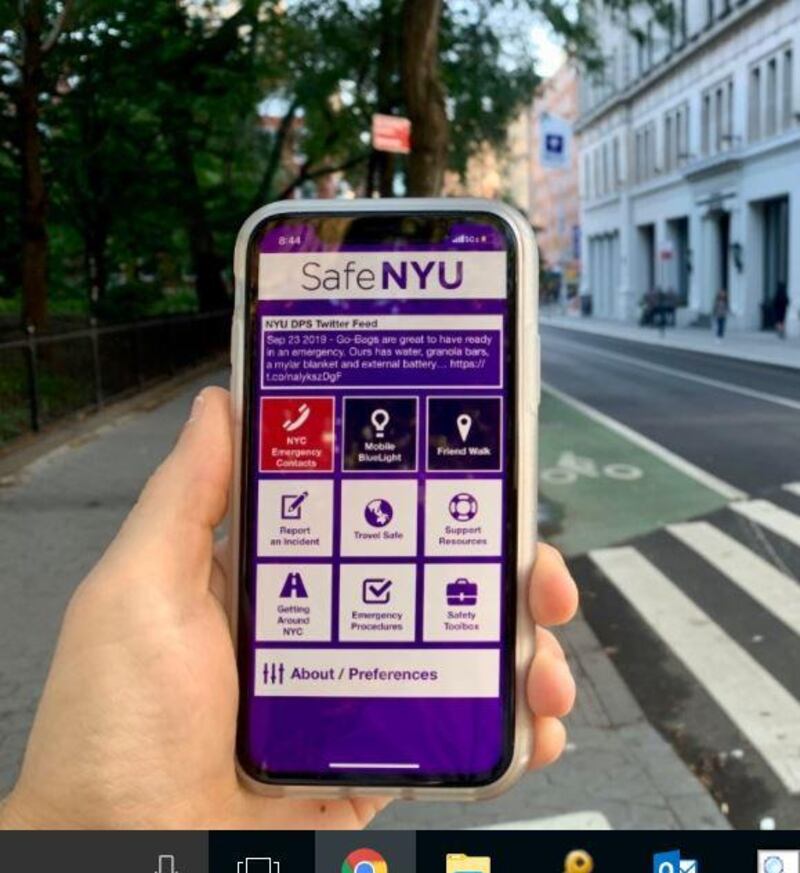 The Safe NYU app that students and staff have to download at NYU Abu Dhabi.