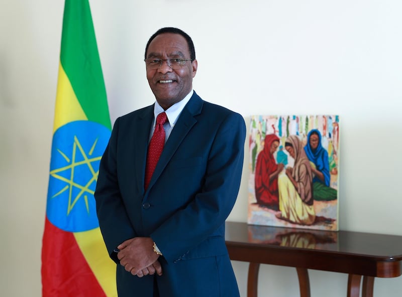 Abu Dhabi, U.A.E., May 31, 2018.  Tebege Berhe, Ambassador to the Federal Democratic Republic of Ethiopia.  Shot at the Ethiopian Embassy, Al Bateen, Abu Dhabi.
Victor Besa / The National
Reporter:  Anna Zacharias
Section:  National