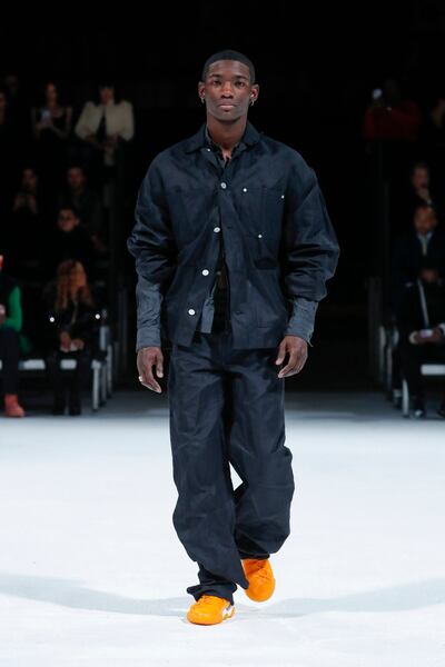 Utilitarian dark denim at the Bottega Veneta 03, spring/summer 2022 show. Photo: Bottega Veneta