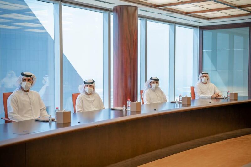 Sheikh Mohammed bin Rashid, Vice President and Ruler of Dubai, (not pictured) reviews the Mohammed bin Rashid Space Centre's 10-year plan, which includes more space missions. Courtesy: Sheikh Mohammed bin Rashid Twitter 