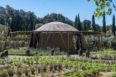 The Majlis is is currently installed in the gardens of the Abbazia di San Giorgio Maggiore in Venice. Simone Padovani/Awakening/Getty Images