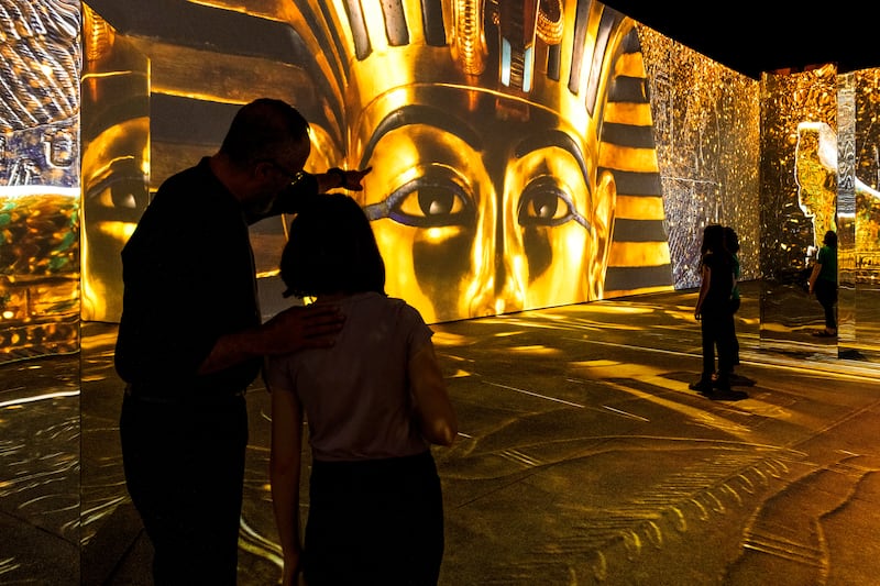 The experience takes visitors on a journey flooded with sights, sounds and intrigue through the world of King Tut. Photo: National Geographic 