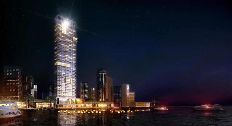 A rendering of Anwa at Dubai Maritime City. Courtesy Omniyat