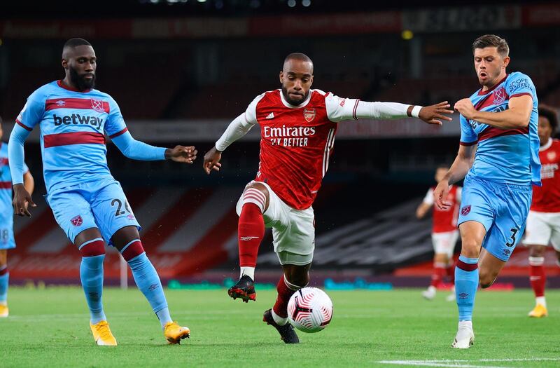 Aaron Cresswell - 6, Lost his concentration at times and was guilty of losing Lacazette for Arsenal’s second, but he was largely solid, especially in the second half. EPA