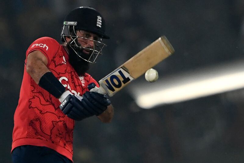 England's captain Moeen Ali scored an unbeaten fifty but could not take his team to victory. AFP