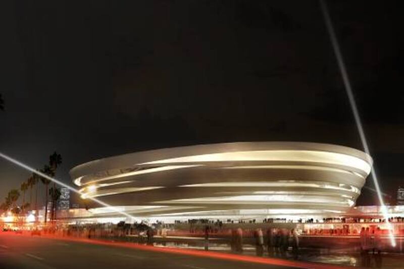 provided images of Arena, United Arab Emirates. Shortlisted in the future projects cOMPETITION ENTRIES cateogry
3XN, Denmark
Large circular arena, whose design is based on a hurricane. The building is designed to accommodate a wide range of events from ice hockey finals to international mega concerts 
Courtesy  3XN For World Building of the Year awards article by Matt Kwong for National section 