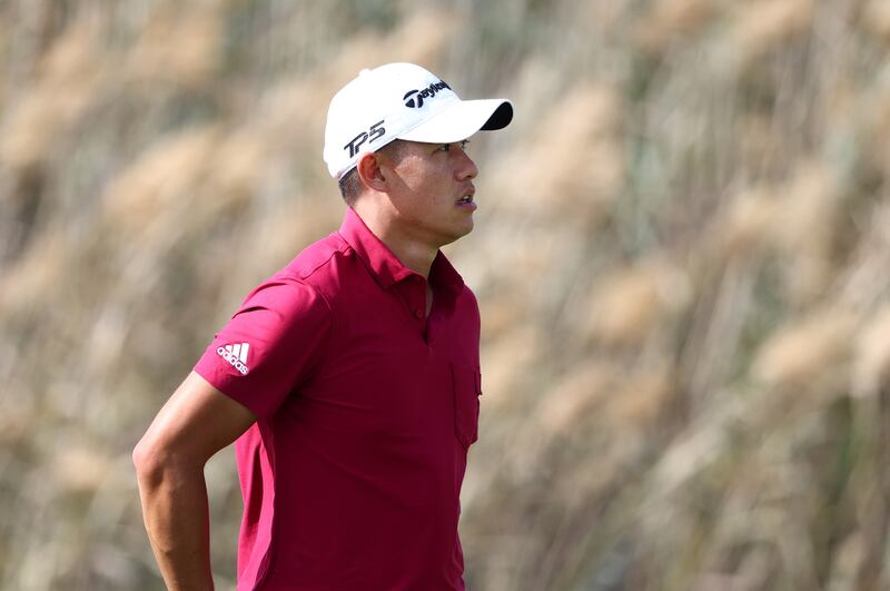 Collin Morikawa during a practice round prior to the Abu Dhabi HSBC Championship at Yas Links. Getty Images