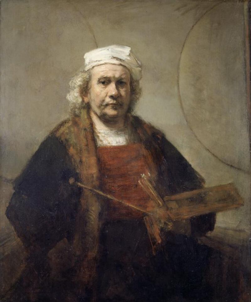 Rembrandt's self-portrait, circa 1665. Courtesy The National Gallery, London