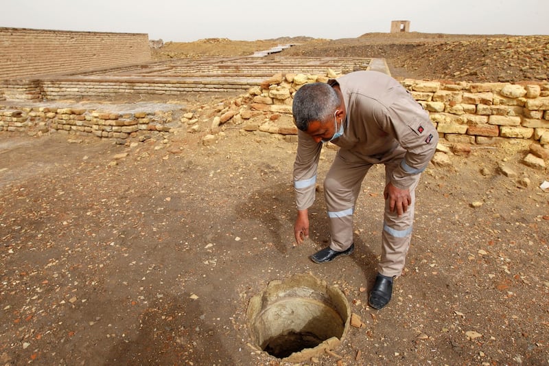 A man inspects the ancient archaeological site of Ur, near Nassiriya, Iraq, before the planned arrival of Pope Francis. Reuters