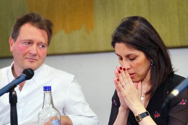 Nazanin Zaghari-Ratcliffe and Richard Ratcliffe attend a press conference after her release from detention in Iran. Getty Images